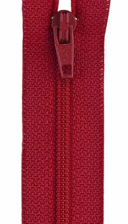 10" 1-way Separating Zipper in Red