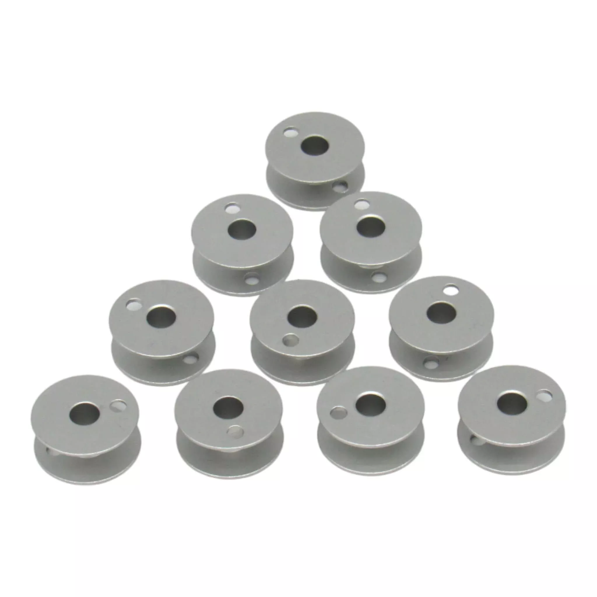 (10) Aluminum One Piece Bobbins - Singer Sewing Machine Part # 244750