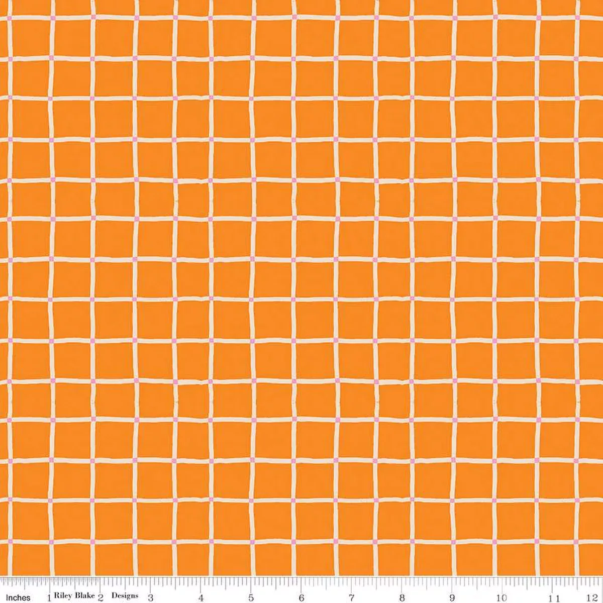100 AKER WOODS: Picnic Plaid-Orange (1/4 Yard)