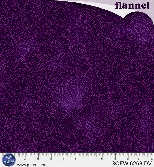 108" Solstice Flannel Serene Swirls Dark Violet
