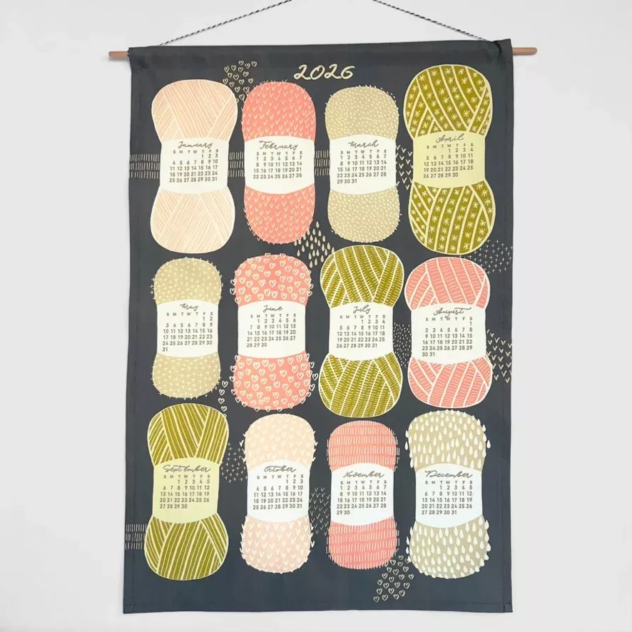 2026 Tea Towel Calendar - Yarn