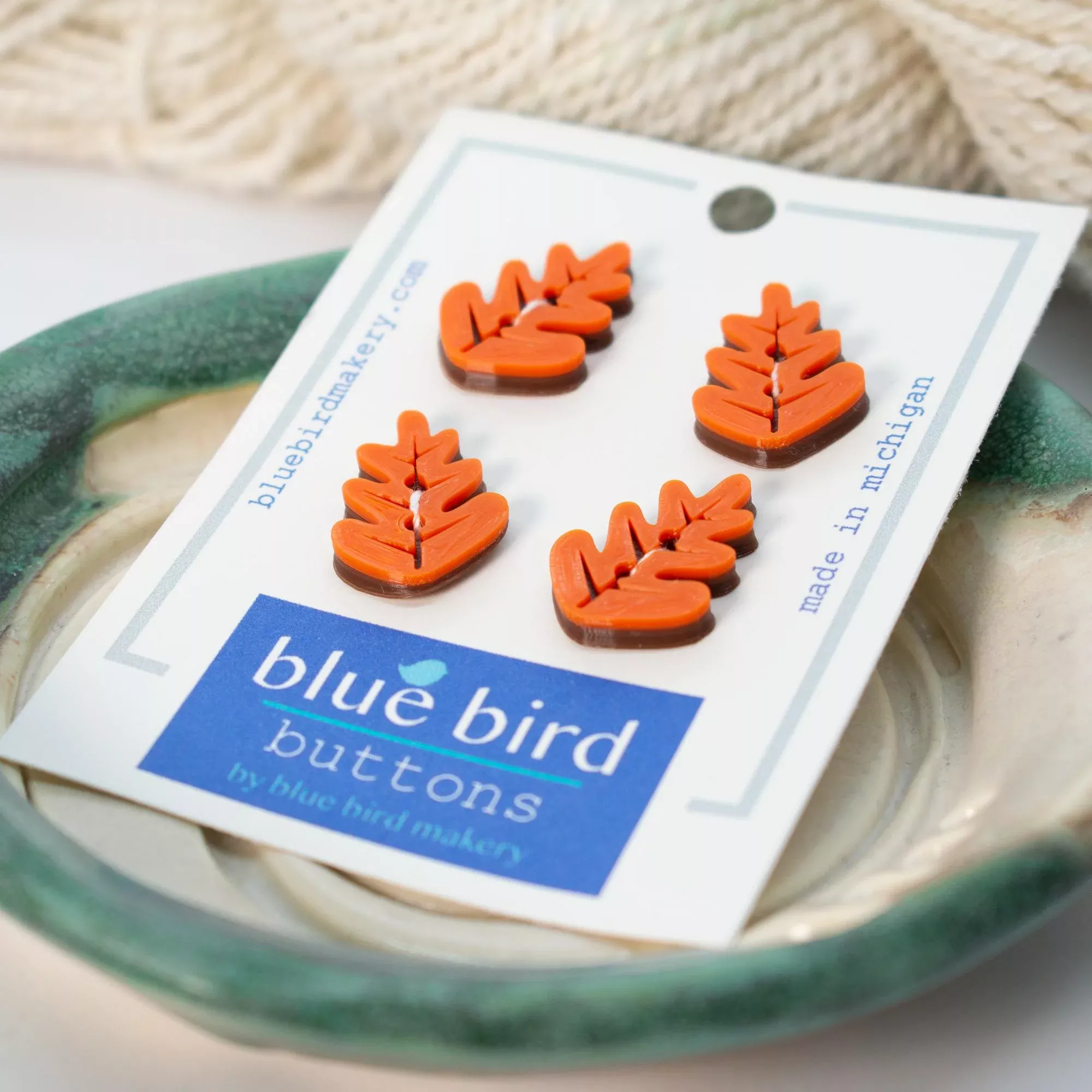 20mm Oak Leaf Buttons