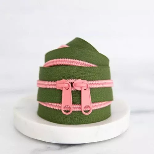30" Zipper Olive Blossom