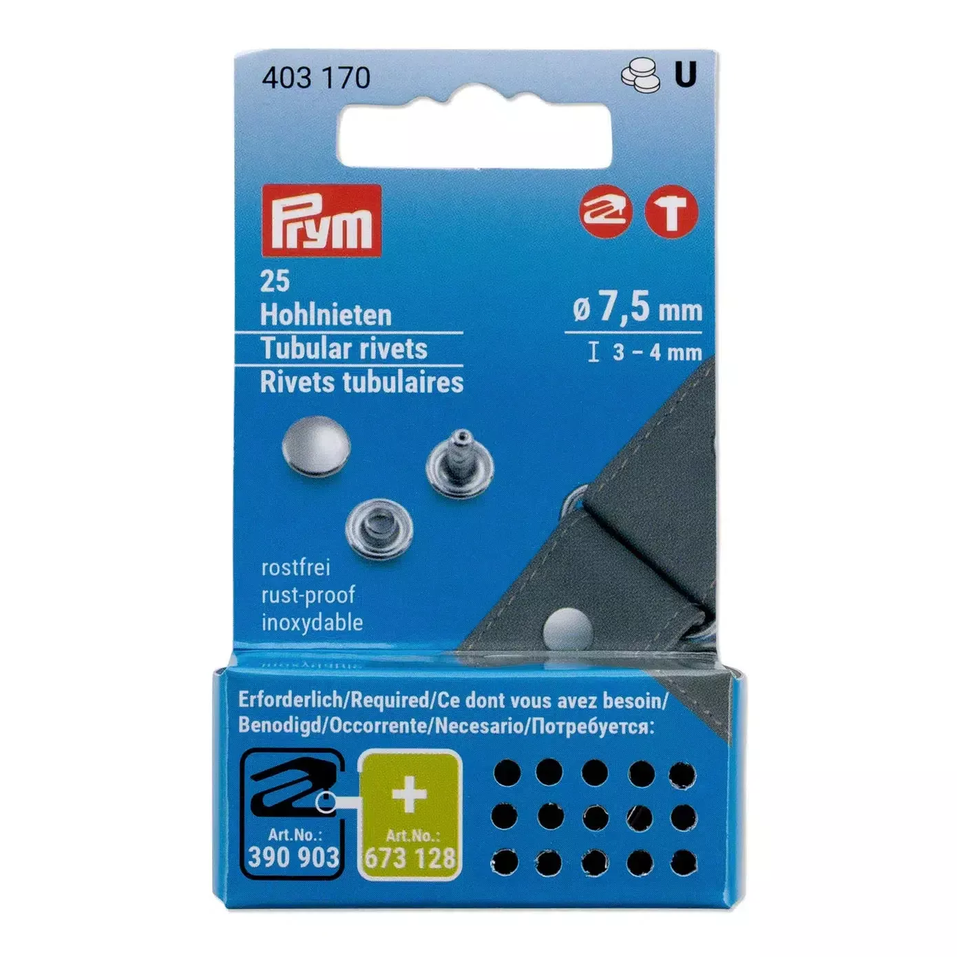7.5mm Tubular Rivets - Silver