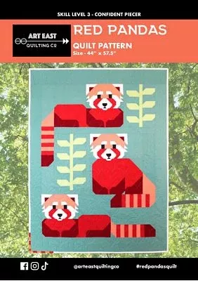 ART EAST: Red Pandas Quilt Pattern