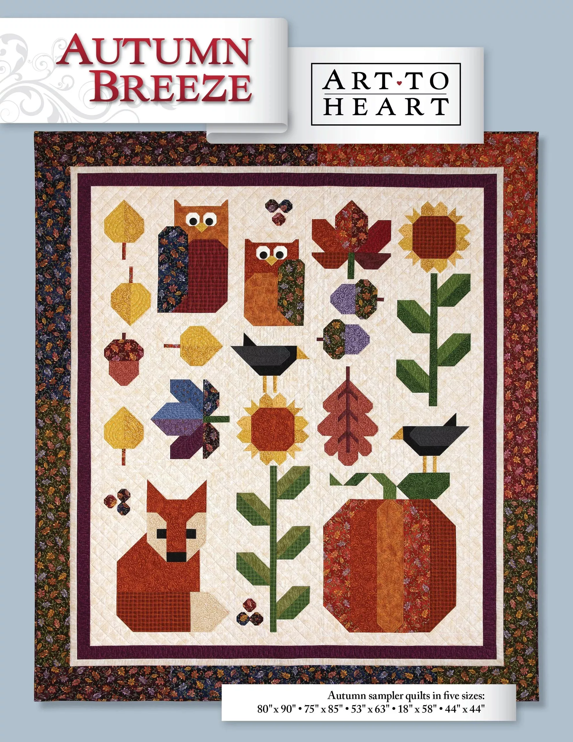 Autumn Breeze Quilt Pattern Book by Nancy Halvorsen of Art to Heart