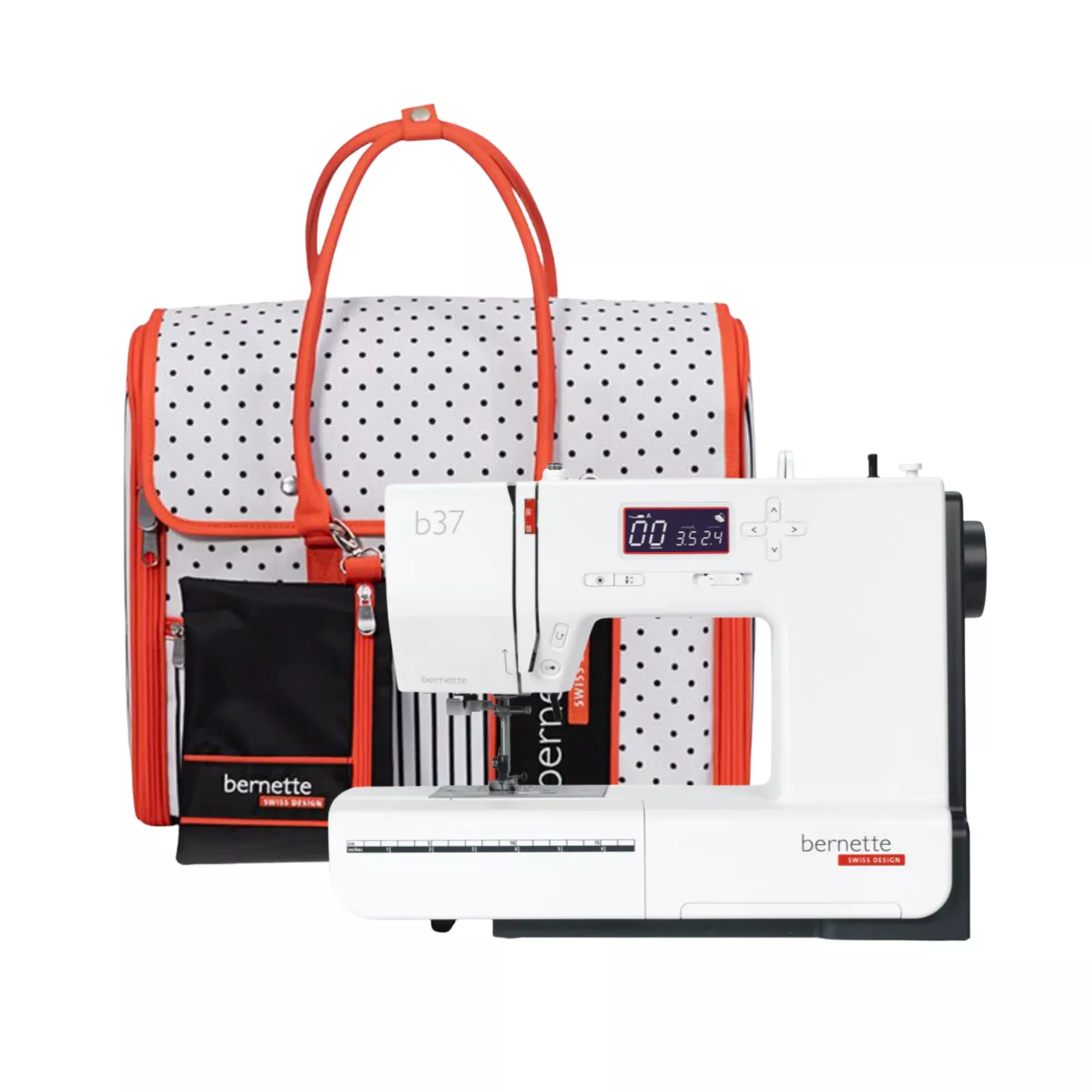Bernette B37 Creative Sewing Bundle Featuring 50 Stitches, Quilting Kit, LCD Display & Complimentary Bernette Tote