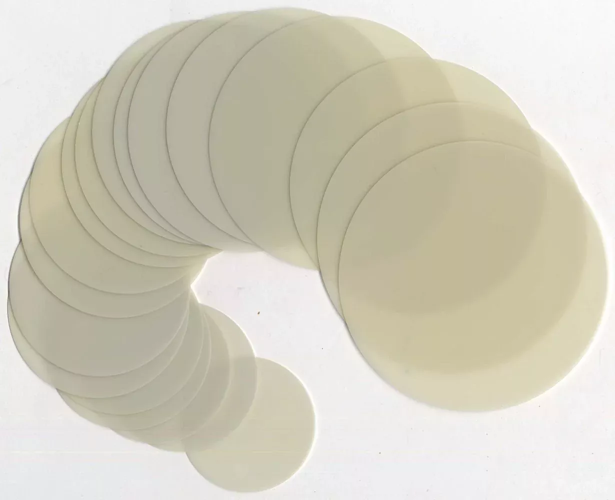 Bigger Perfect Circles 15 Sizes, 40 Heat Resistant Plastic Templates by Karen Kay Buckley