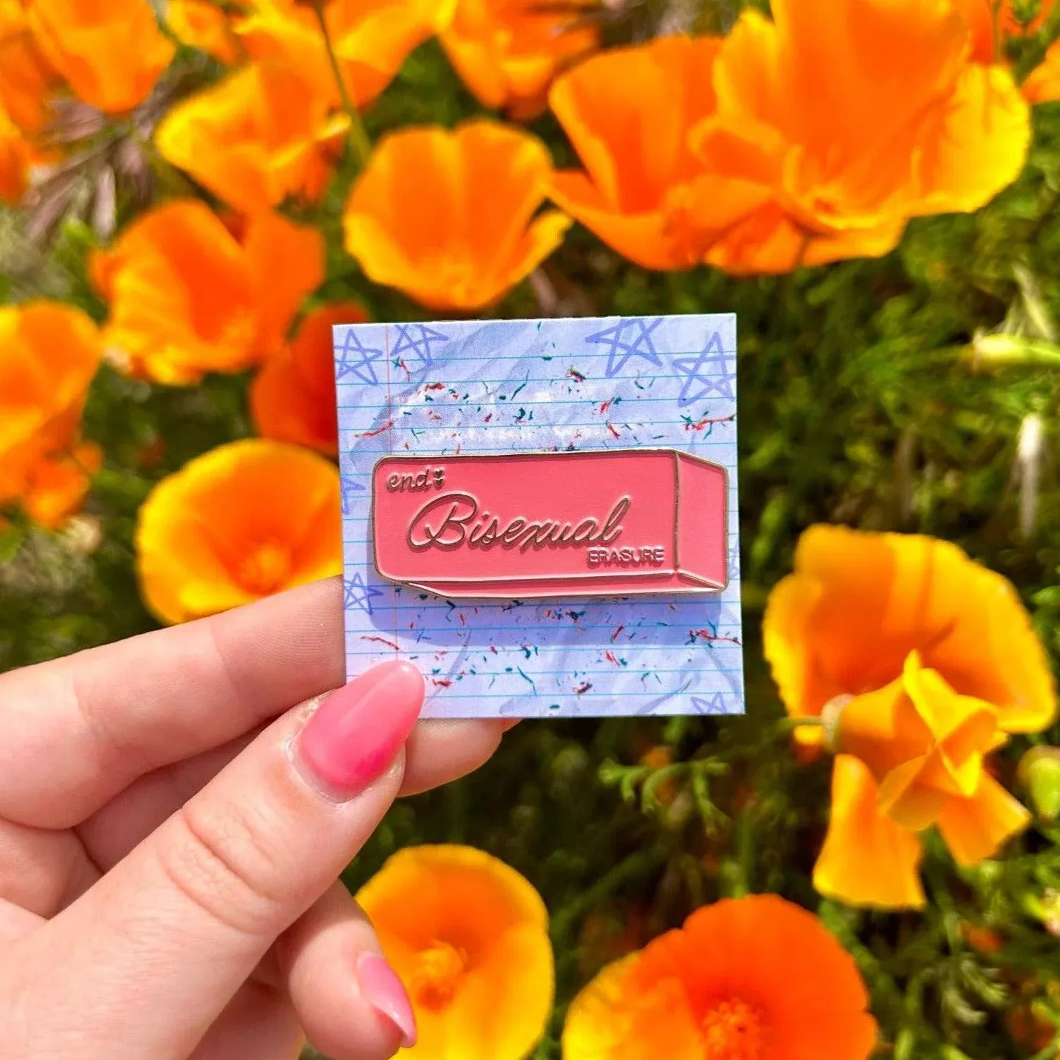 Bisexual Erasure Enamel Pin