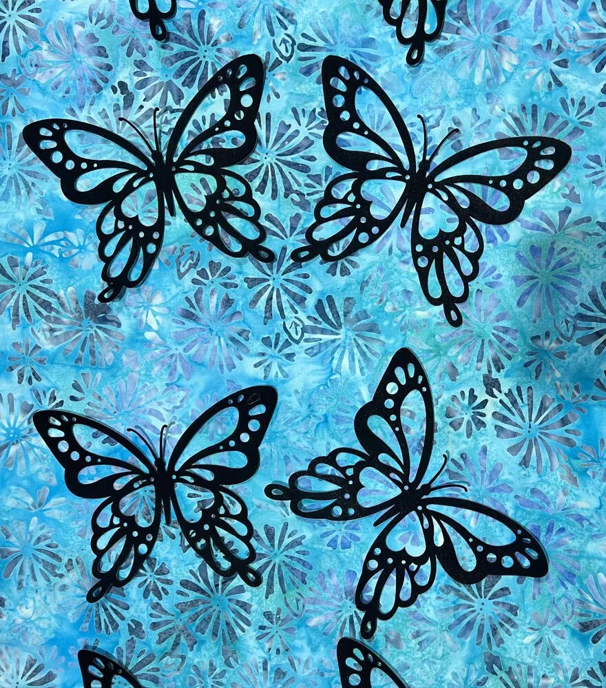 Black Butterfly Silhouette - Set of 3