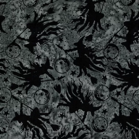 Boo Bash: Witches Moons Stars Grey Tin