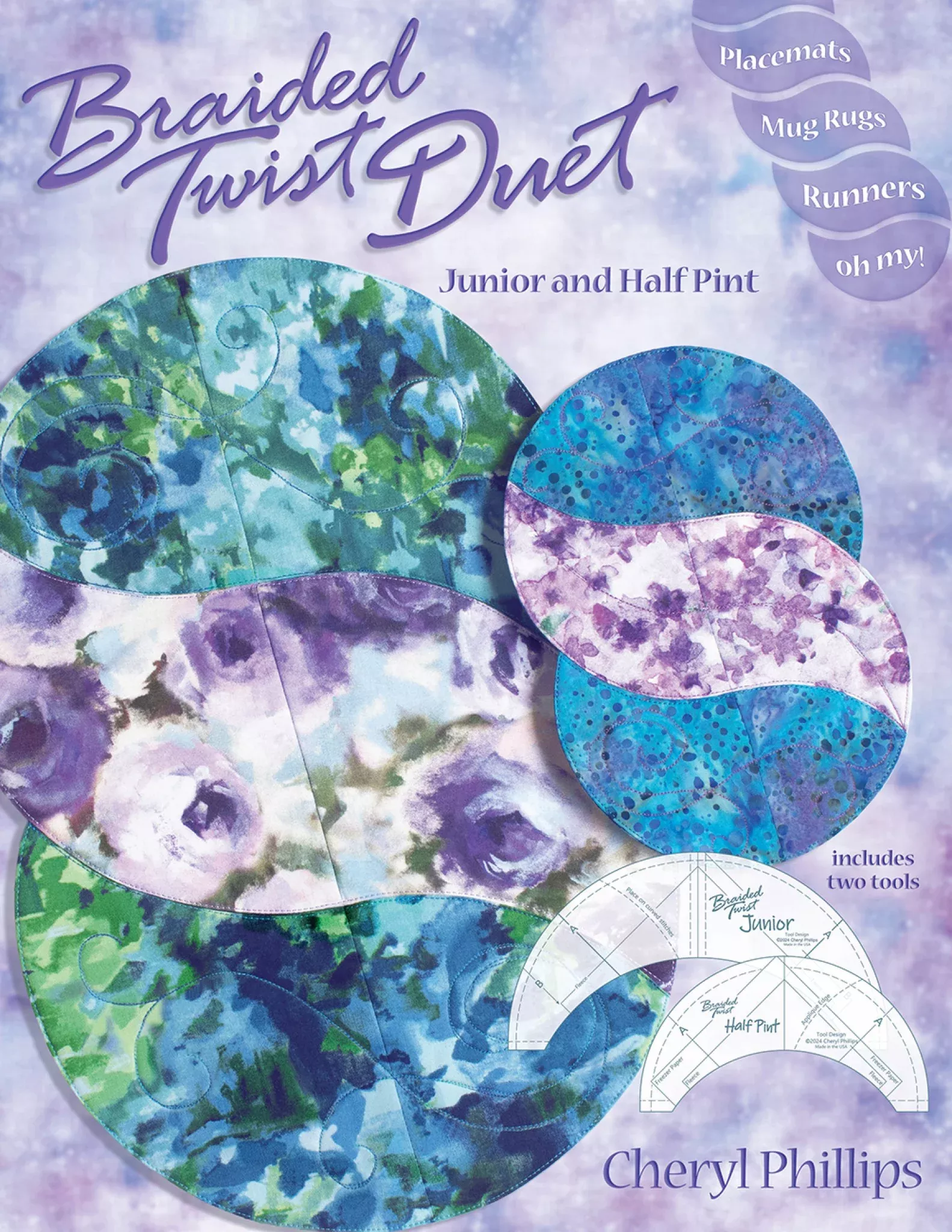 Braided Twist Duet Quilt Pattern Book and Templates by Cheryl Phillips for Phillips Fiber Art