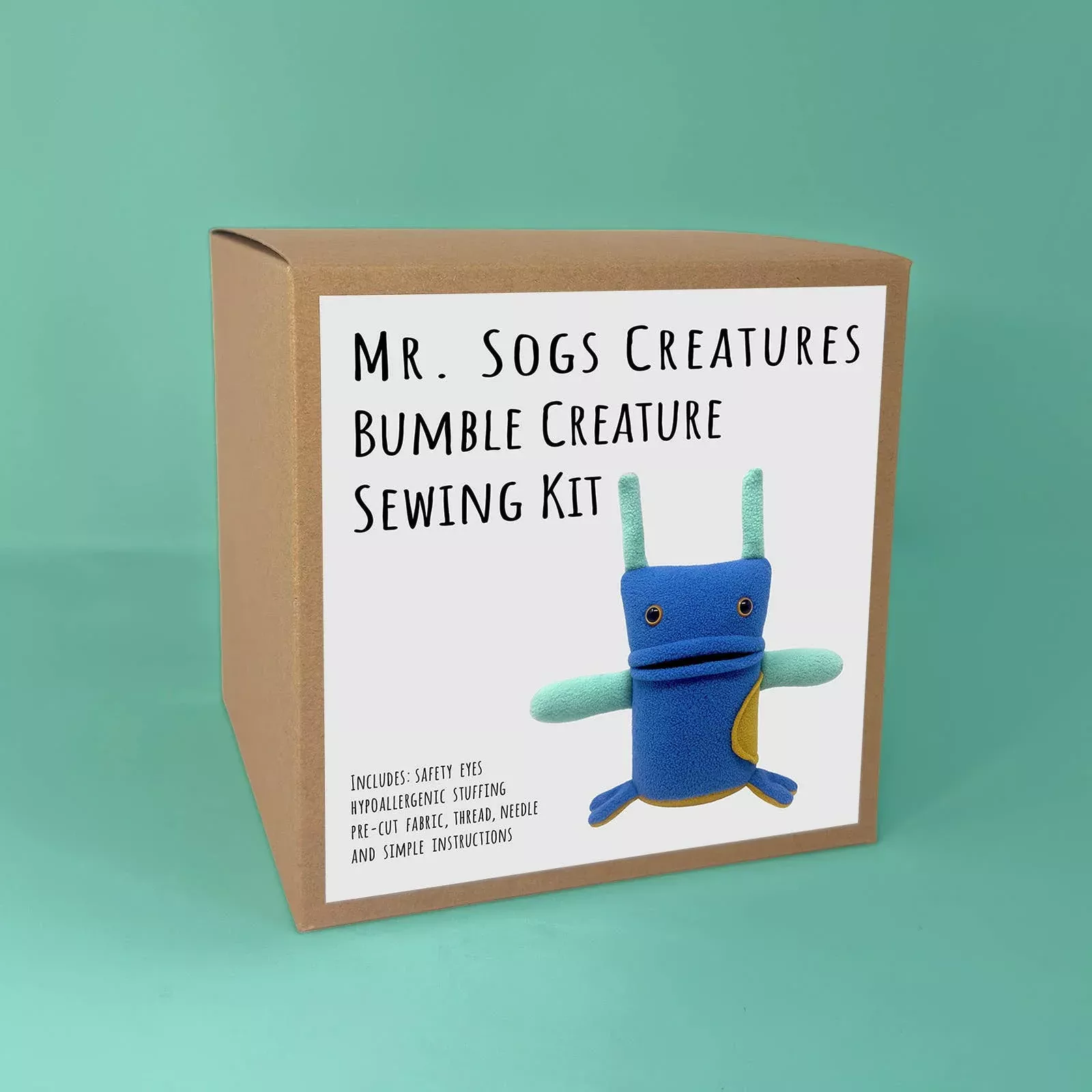 Bumble Creature Sewing Kit - Blue