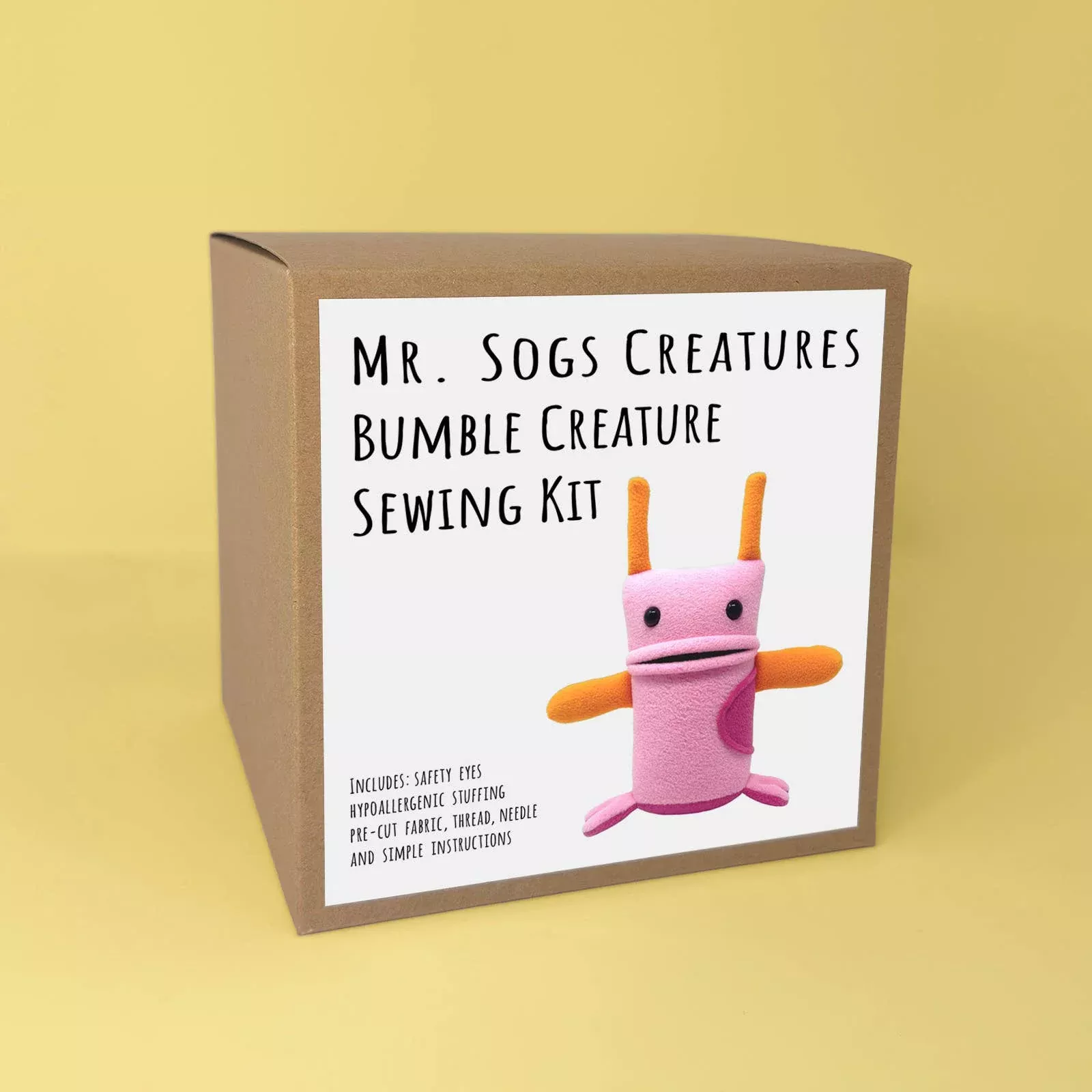 Bumble Creature Sewing Kit - Pink