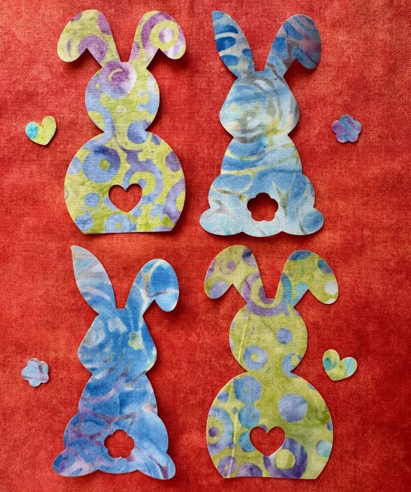 Bunnies Set of 4 - 102 mm x 57 mm