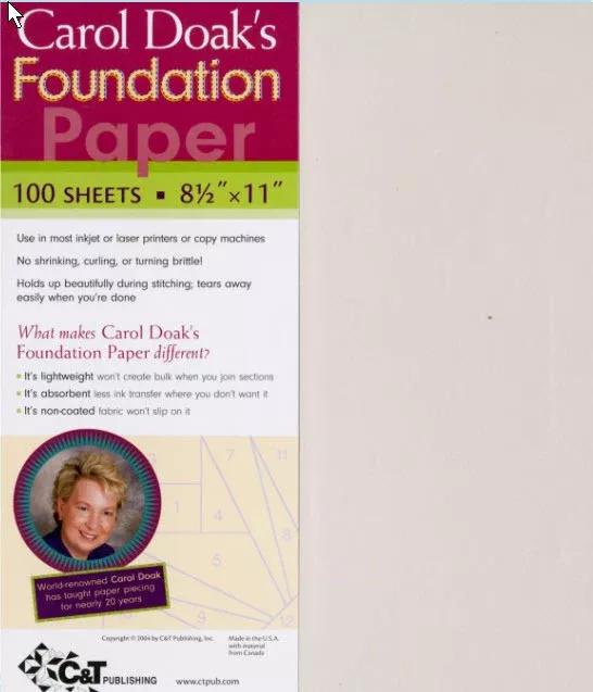 Carol Doak's Foundation Paper - 100 Sheet Pack