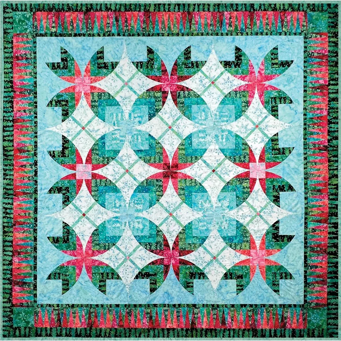Christmas Rose Quilt Kit by Jacqueline DeJonge