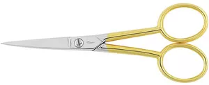 Clauss 12970 5.5" 24K Gold Plated Handles, Straight Blade Scissors, Thread Trimmers