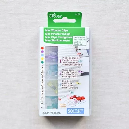 Clover : Mini Wonder Clips : 50 ct : Assorted Colours