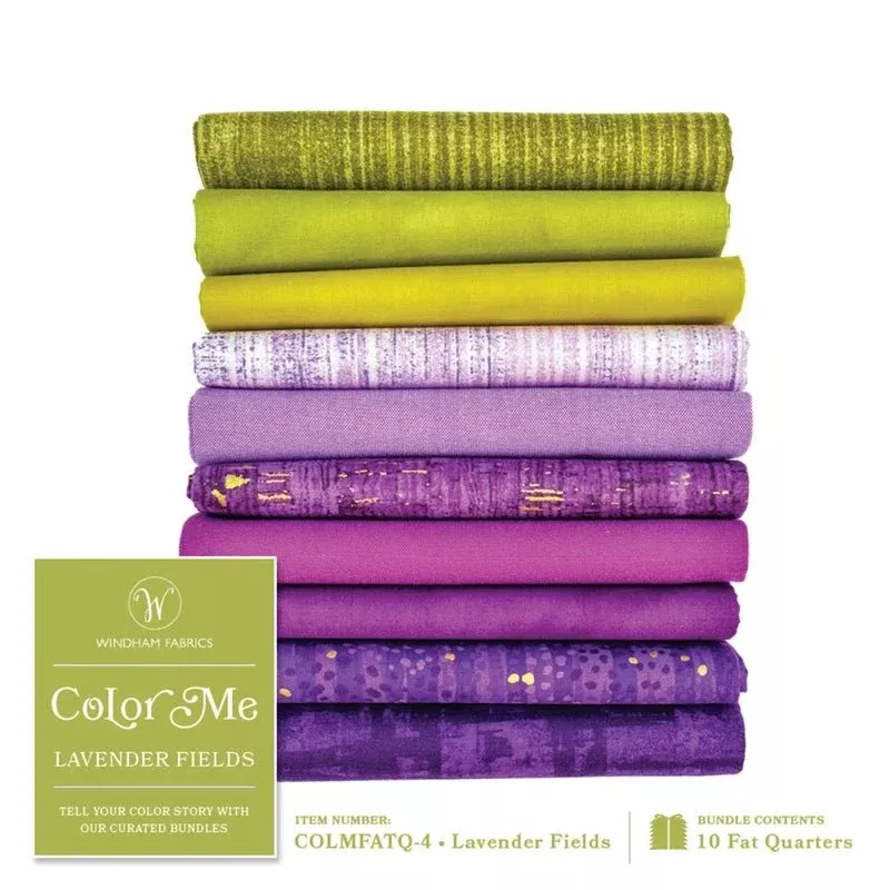 Color Me Fat Quarter Bundle –Lavender Fields 10pcs