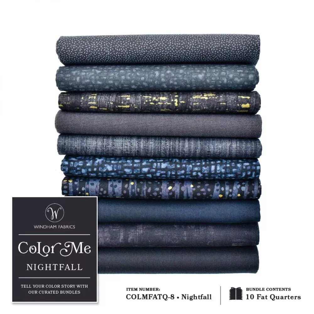 Color Me Fat Quarter Bundle –Nightfall 10pcs