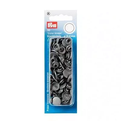 COLOR Snaps 12.4mm Silver Grey 30pc