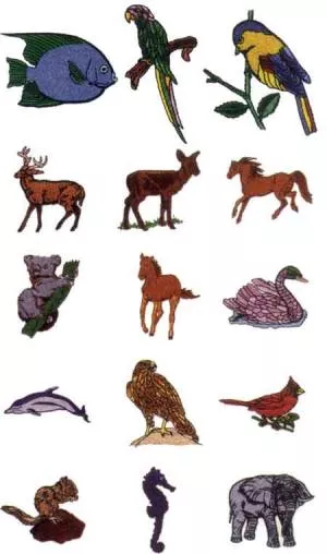 Compu Designs Animals I Embroidery Floppy Disk for Toyota POEM, Singer EU Embroidery Unlimited & Huskygram Embroidery Machines