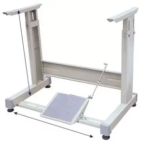 Consew L-T Shaped Legs (Not K Leg) All Metal Stand and Wood Table Top without Motor or Wheels, Knocked Down Unassembled for Industrial Sewing Machines