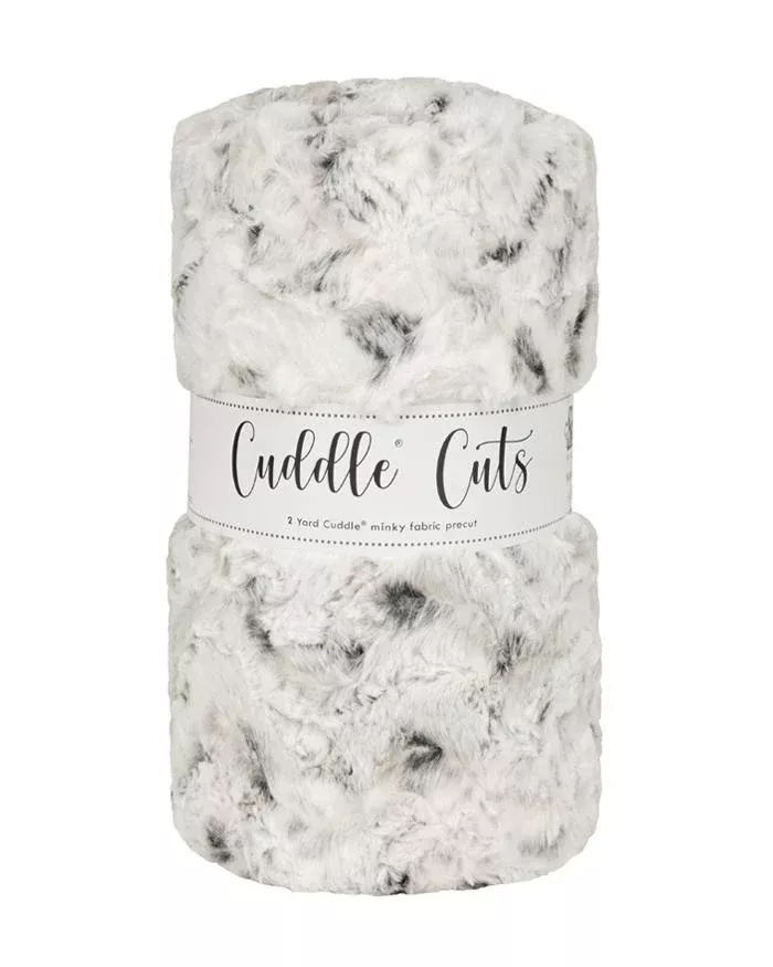 Cuddle Luxe 2 yard Cut:Snowy Owl-Alloy