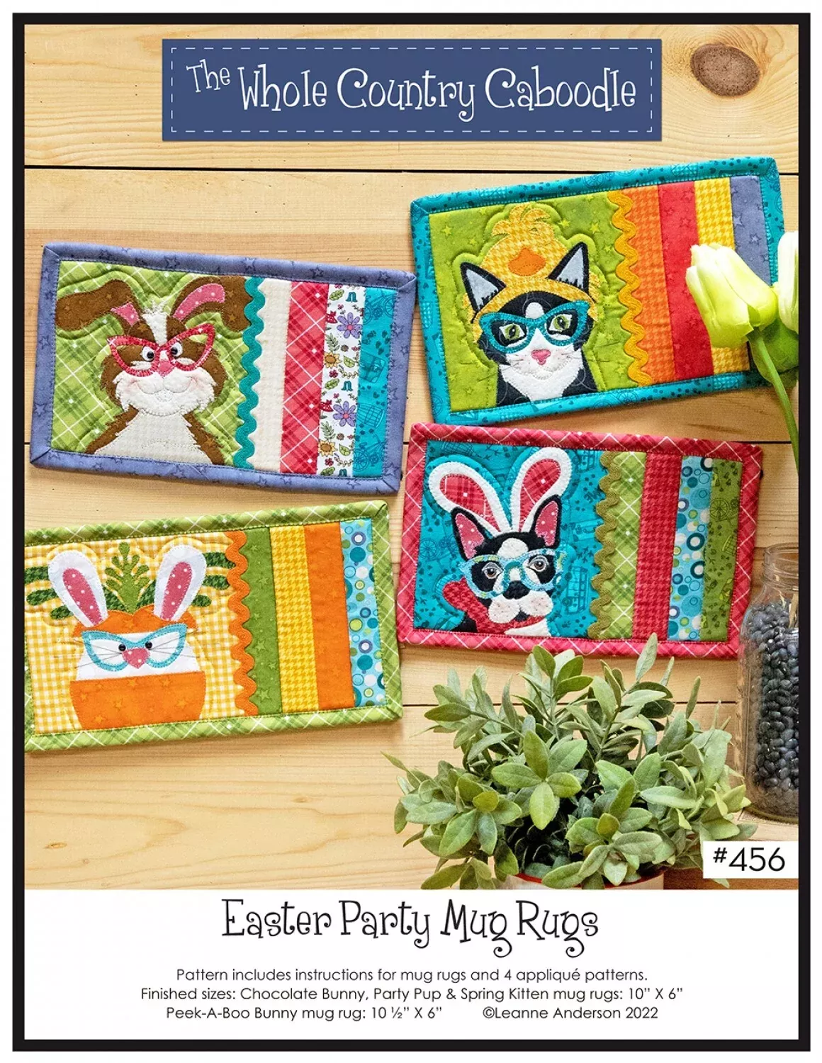Easter Party Applique Mug Rugs Pattern