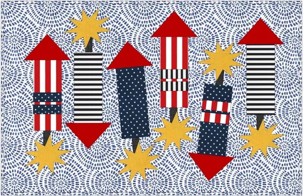 Firecrackers Canvas Rug Kit - Approx. 33x51"
