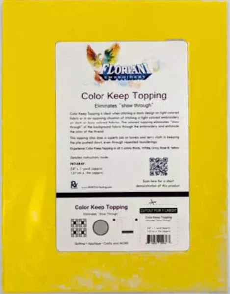 Floriani Color Keep Topping YELLOW 54-in x 1 yard