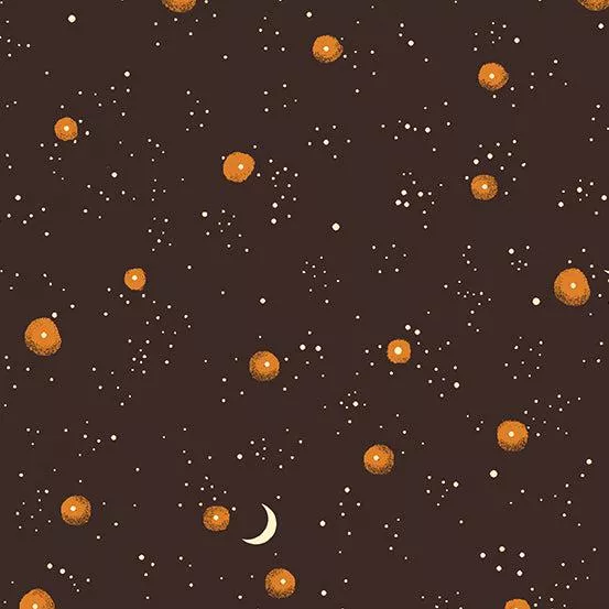 Galaxy With Moon Black