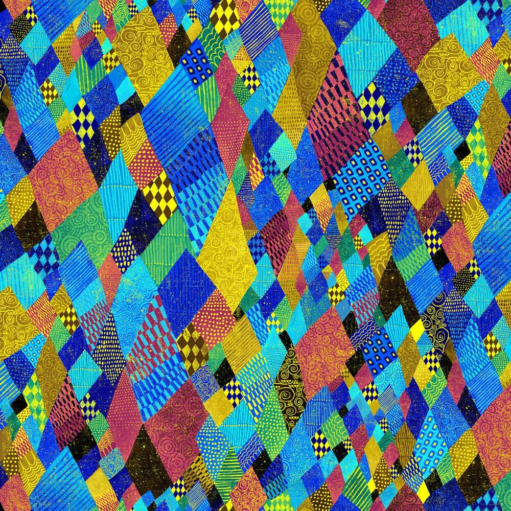 Gilded Plume - Multi Crazy Quilt W/metallic