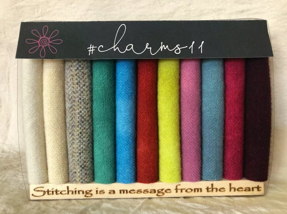 Hand Dyed Felted Wool - Charms 11WE