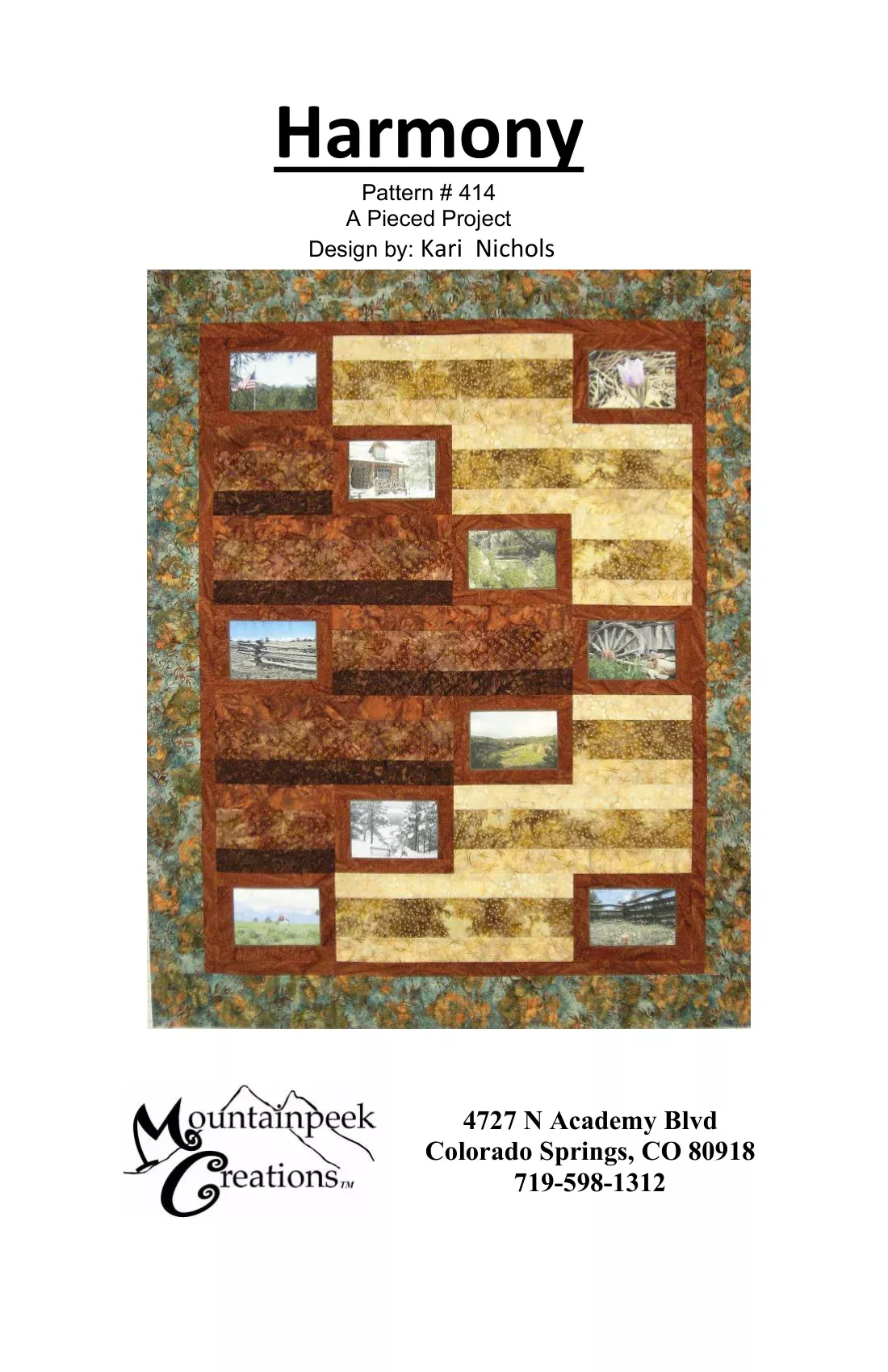 Harmony - Quilt Pattern #414 by Mountainpeek Creations™ MPC