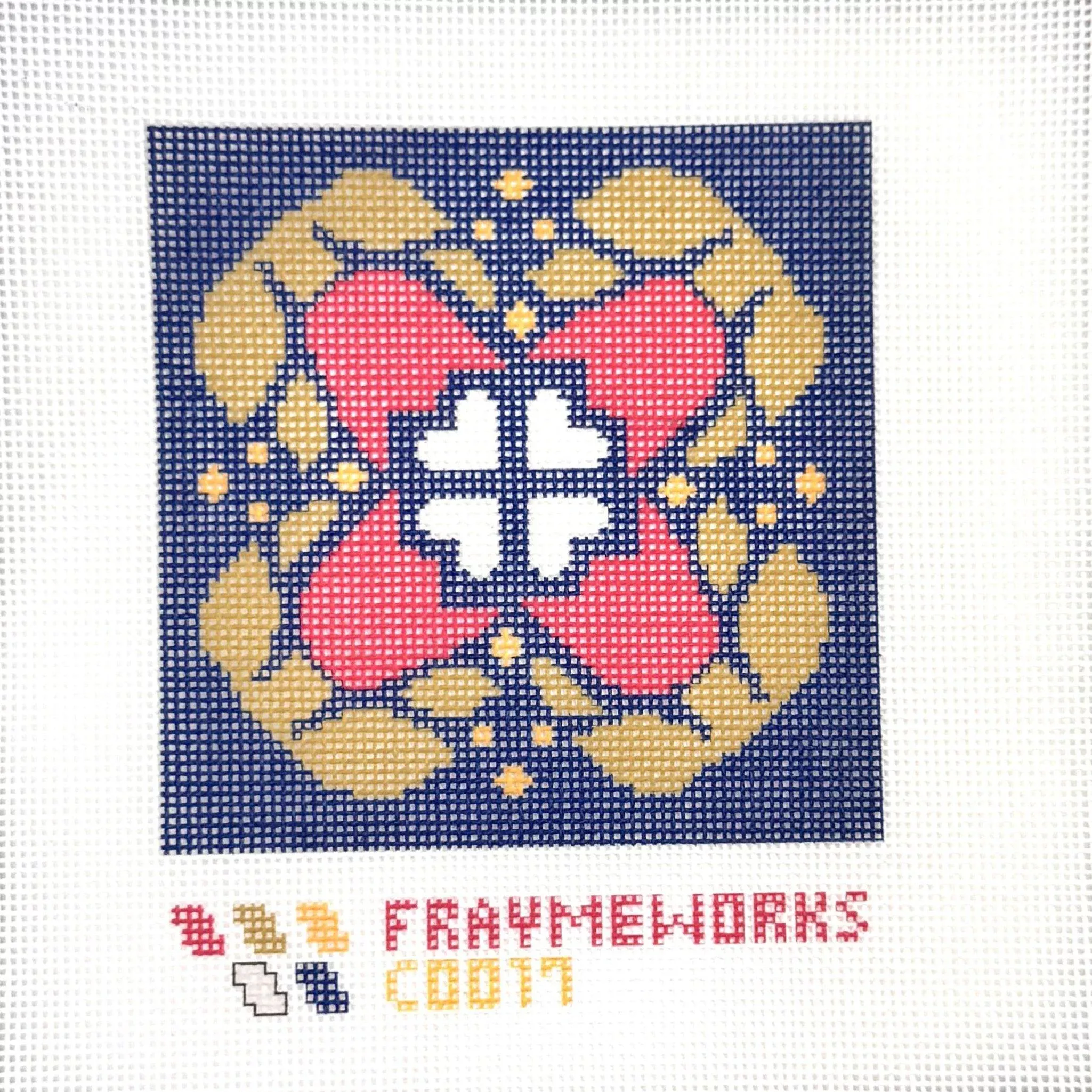 Helga Handker 4x4" Needlepoint Canvas