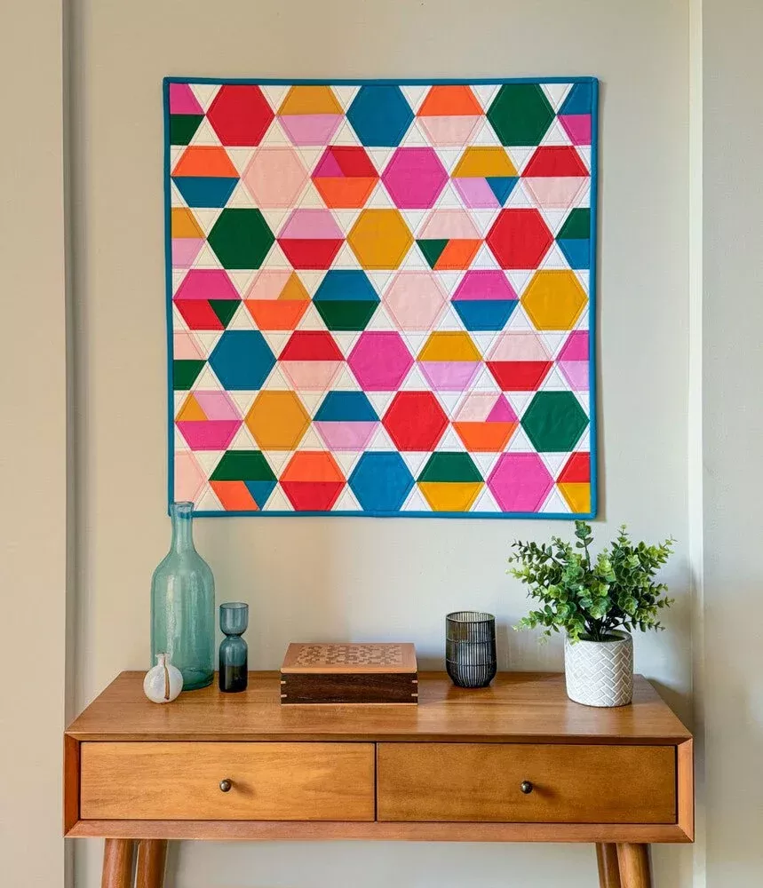 Hexie Fun Wall Hanging Quilt Pattern