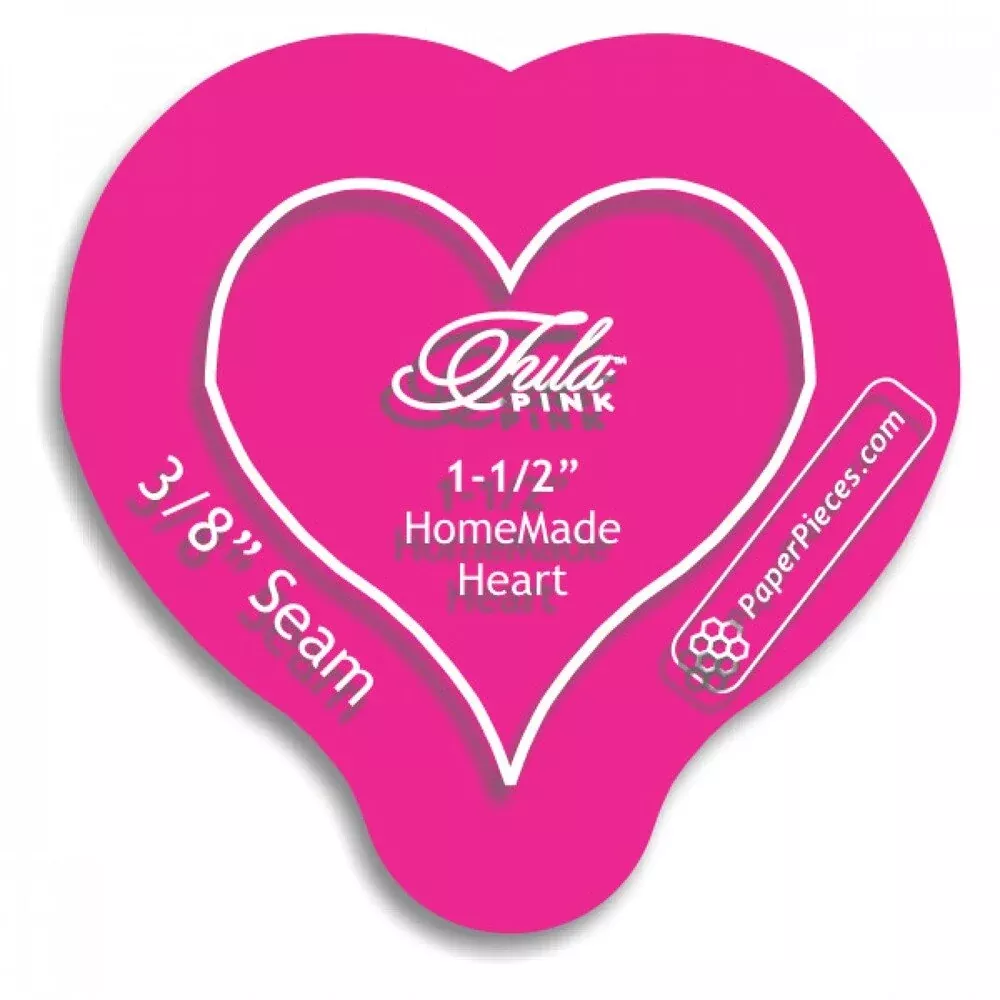 HomeMade Heart Template - Tula Pink - 1.5 in