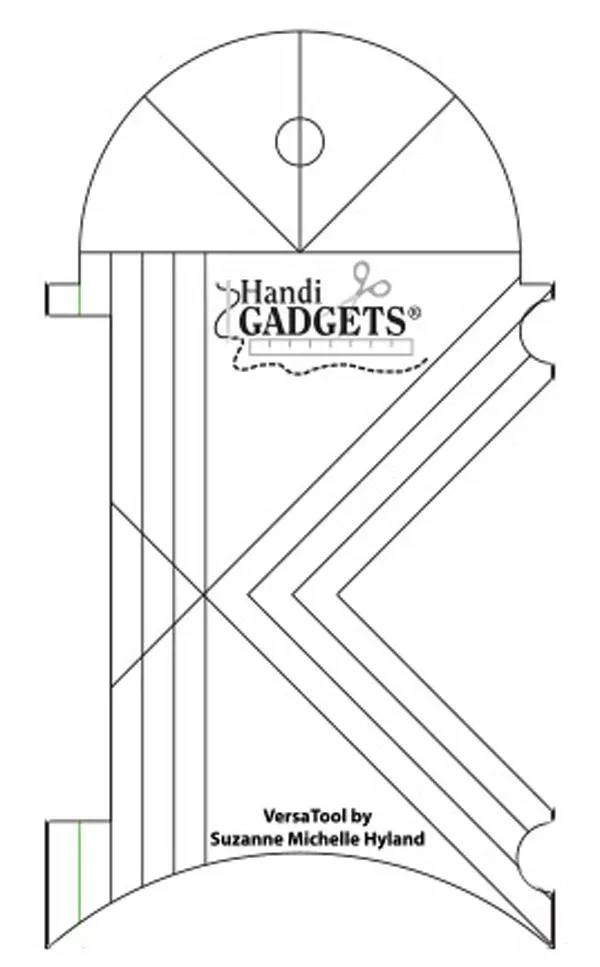 HQ Versa Tool 4-1/2-Inch x 7-1/2-Inch Longarm Template by Handi Gadgets