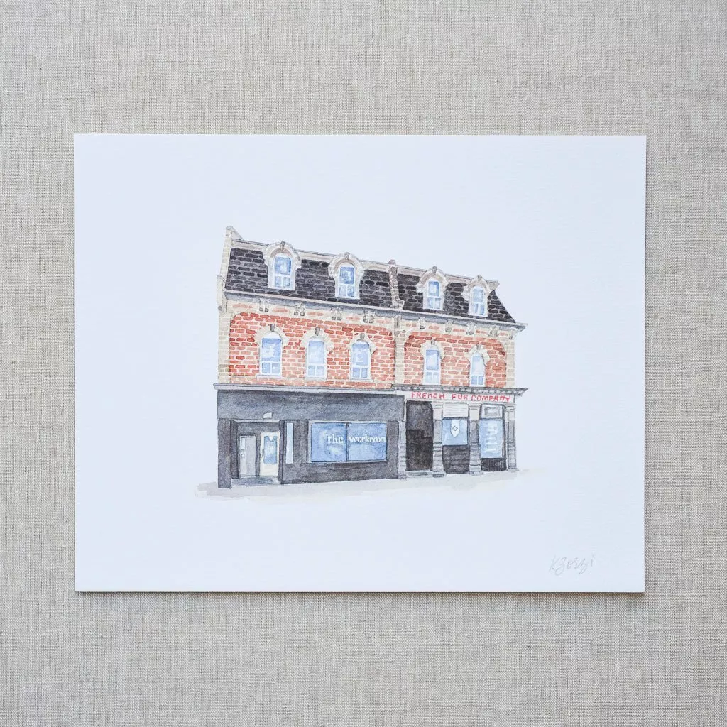 Krystal Zorzi Illustration : The Workroom Watercolour Art Print