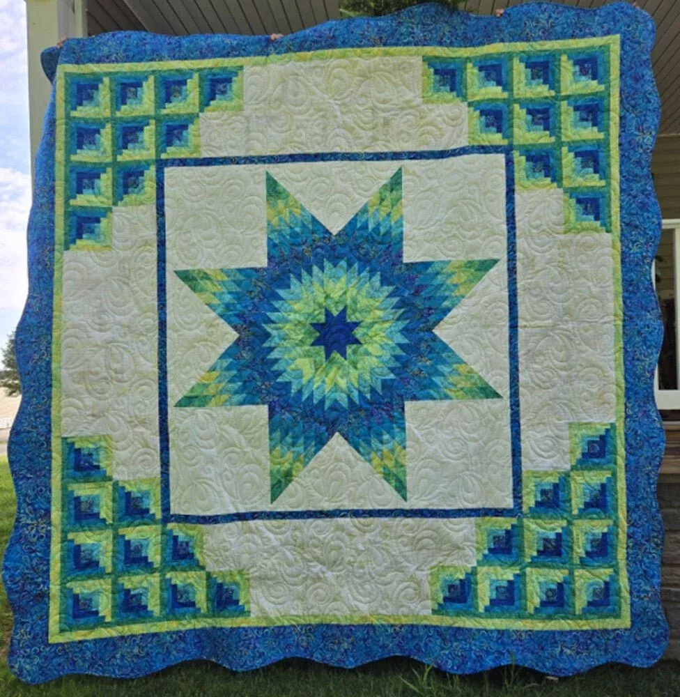 Lone Star Log Cabin Quilt