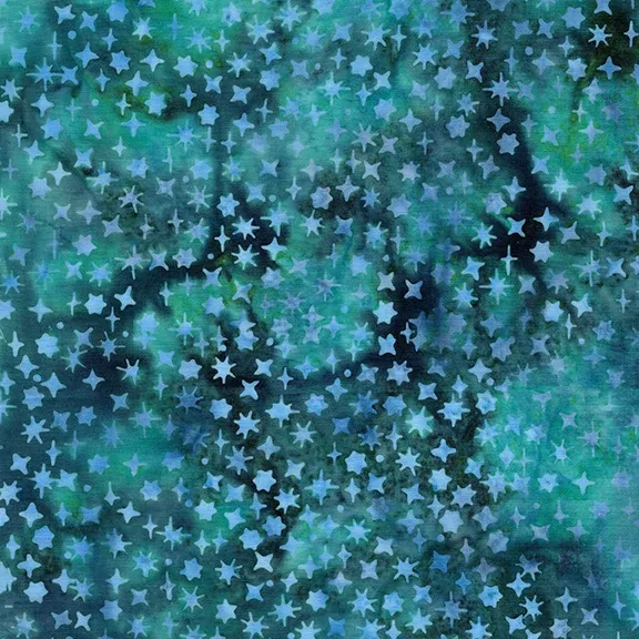 Lunar Glow: Assorted Stars Teal Bridgewater