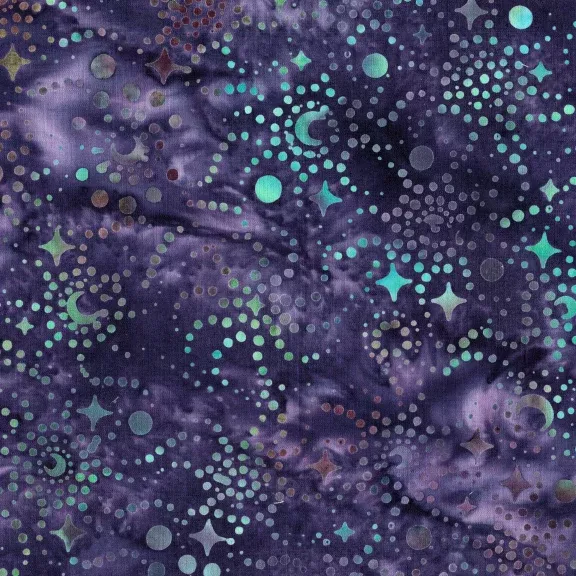 Lunar Glow: Stars and Swirls Purple Grape