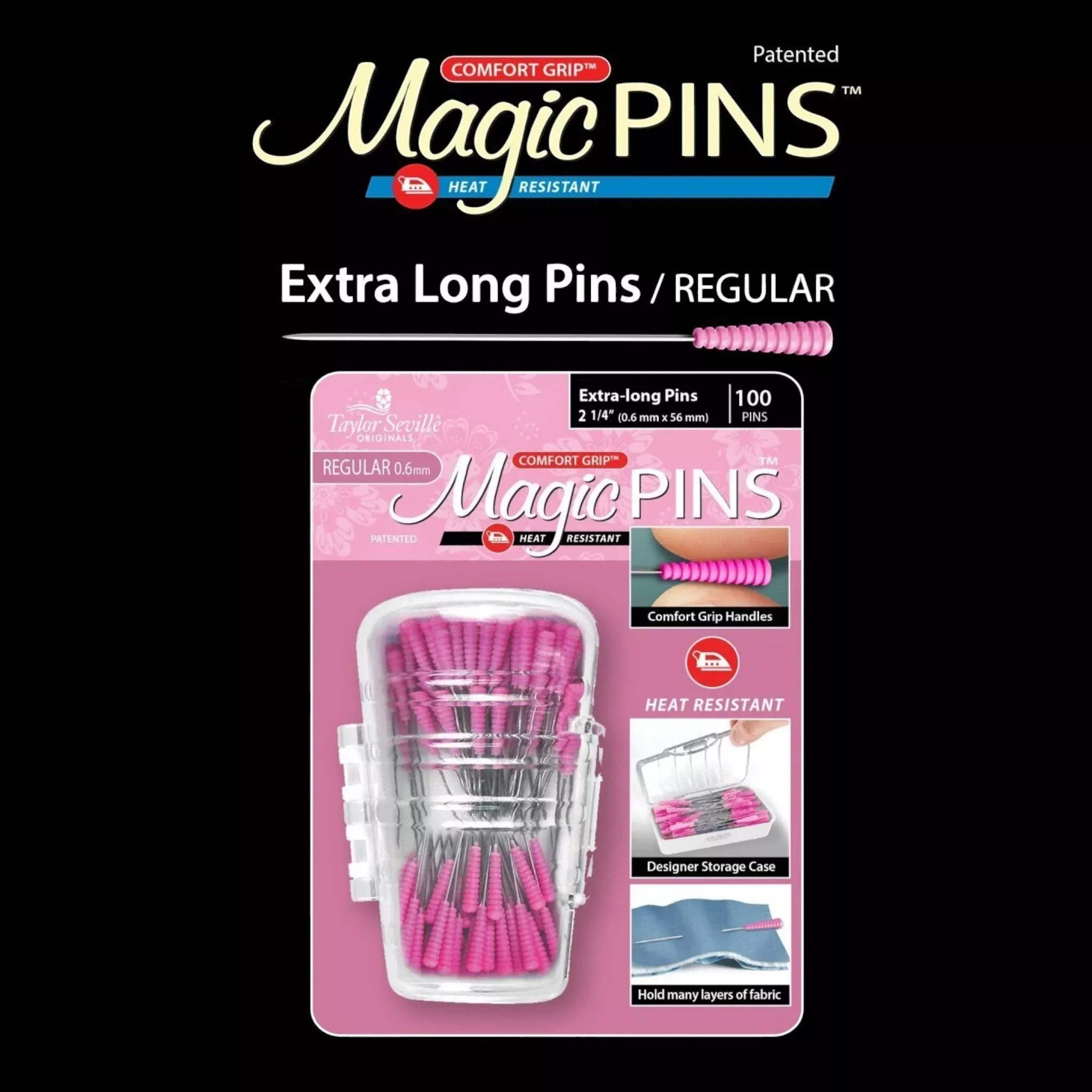 Magic Pins Extra Long Regular 100pc