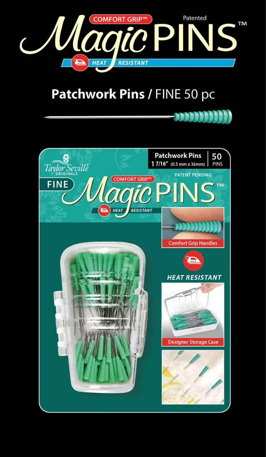 Magic Pins Fine Patchwork 50pc