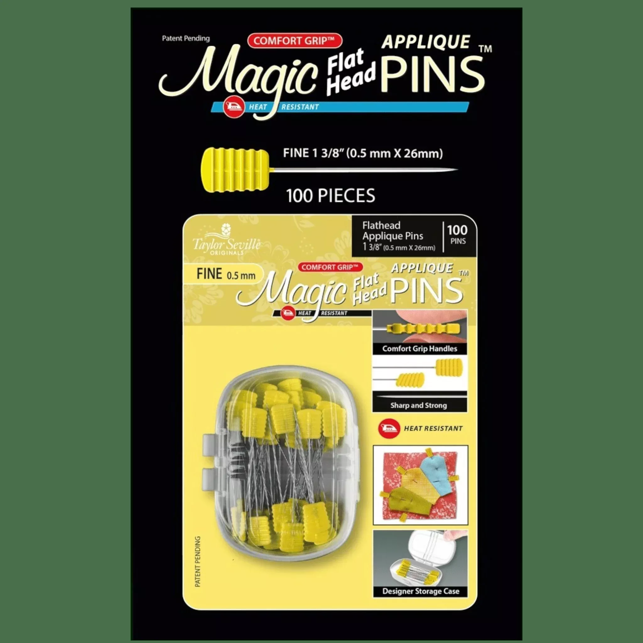 Magic Pins Flathead Applique Fine 100pc