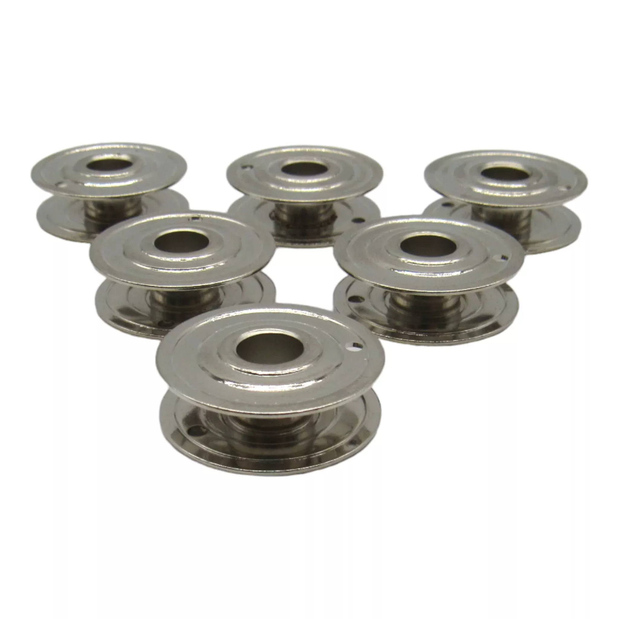 Metal Rotary Bobbins (6-Pack) - Part #744 - Kenmore 117, White, Domestic 153