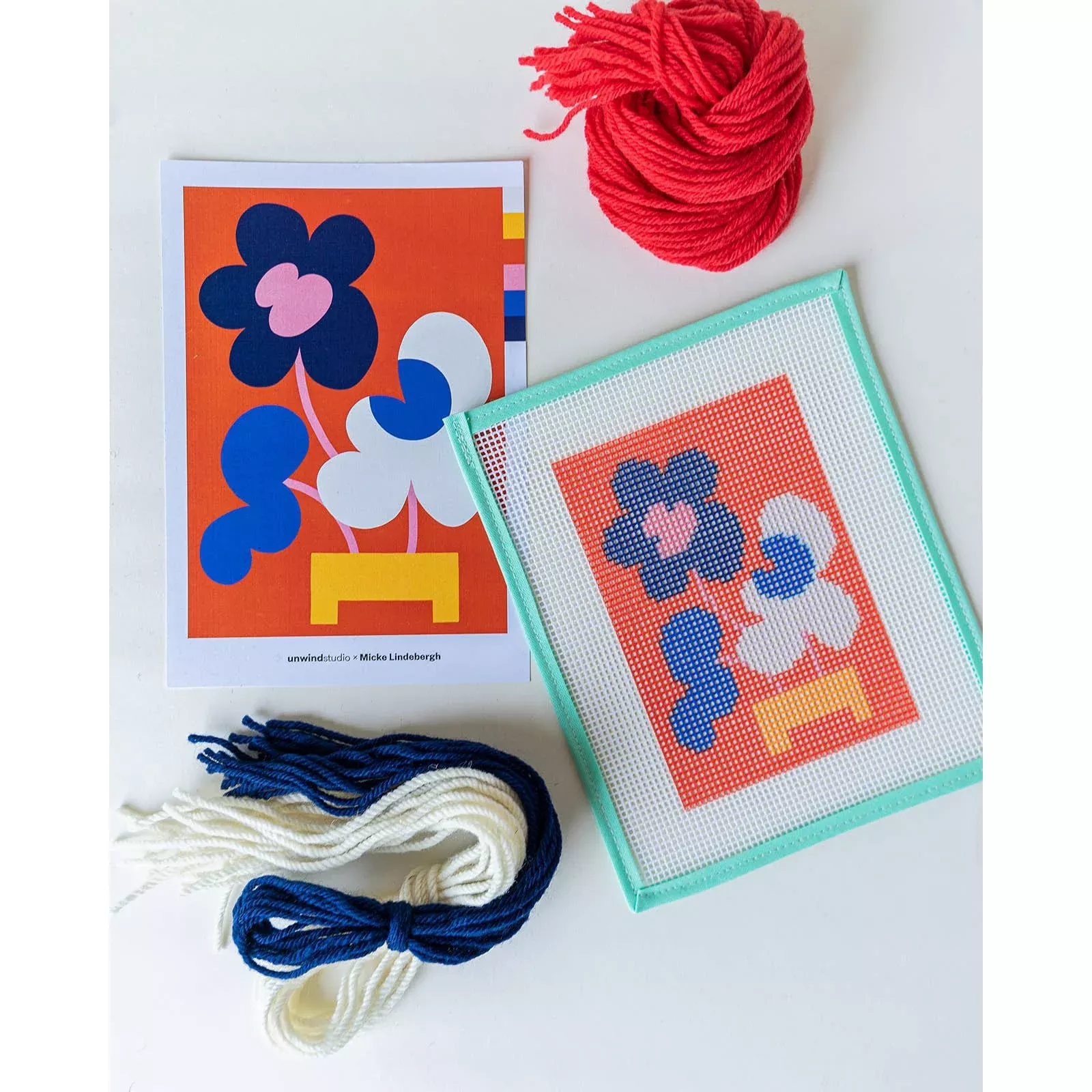 Mickebana Trio Red - Needlepoint Kit for Kids