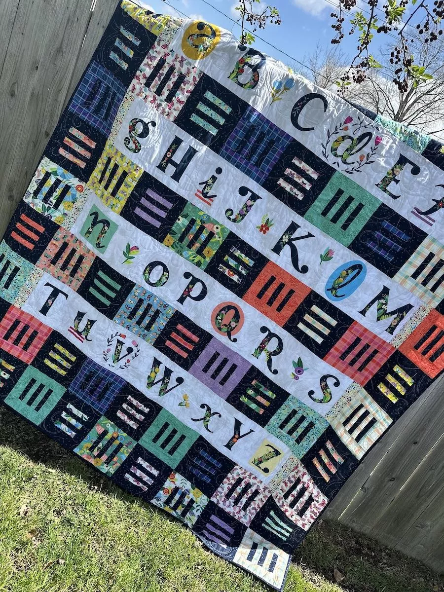 Modern ABCs in Bloom Quilt Kit